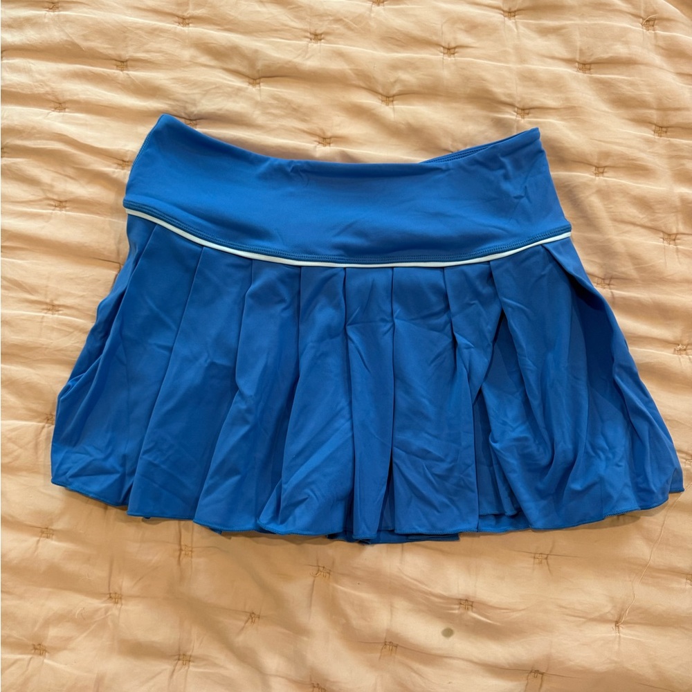 Altar'd State Cobalt Blue Pleated Sport Skirt with Contrast Trim